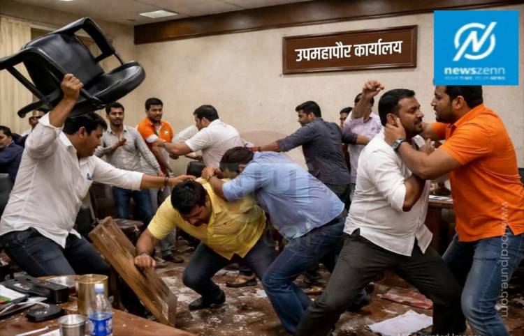 उपमहापौरांच्या कार्यालयात राडा! खुर्च्या उचलून मारहाण; पुणे महापालिकेत दोन गट आमने-सामने